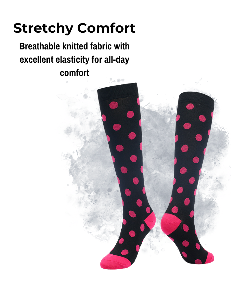 Knee-High Compression Socks - Pink