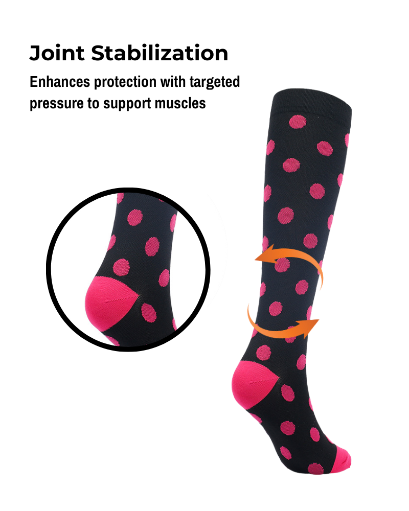 Knee-High Compression Socks - Pink